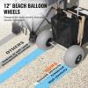 imageVEVOR Beach Dolly with Big Wheels for Sand 299quot x 154quot Cargo Deck w 12quot Balloon Wheels 165LBS Loading Capacity Folding Sand Cart ampamp 27quot to 447quot Adjustable Height Heavy Duty Cart for Beach30 x 15 Cargo Deck  12 Balloon Wheels
