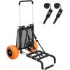 imageVEVOR Beach Dolly with Big Wheels for Sand 299quot x 154quot Cargo Deck w 12quot Balloon Wheels 165LBS Loading Capacity Folding Sand Cart ampamp 27quot to 447quot Adjustable Height Heavy Duty Cart for Beach30 x 15 Cargo Deck  12 Balloon Wheels