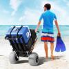 imageVEVOR Beach Dolly with Big Wheels for Sand 299quot x 154quot Cargo Deck w 12quot Balloon Wheels 165LBS Loading Capacity Folding Sand Cart ampamp 27quot to 447quot Adjustable Height Heavy Duty Cart for Beach30 x 15 Cargo Deck  12 Balloon Wheels