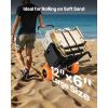 imageVEVOR Beach Dolly with Big Wheels for Sand 299quot x 154quot Cargo Deck w 12quot Balloon Wheels 165LBS Loading Capacity Folding Sand Cart ampamp 27quot to 447quot Adjustable Height Heavy Duty Cart for Beach30 x 15 Cargo Deck  12 Balloon Wheels