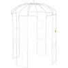imageVEVOR Birdcage Shape Garden Arch 9 High x 66 Wide Heavy Duty Wrought Iron Arbor Wedding Trellis for Climbing Vines in Outdoor Garden Lawn Backyard Patio BlackWhite