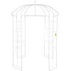 imageVEVOR Birdcage Shape Garden Arch 9 High x 66 Wide Heavy Duty Wrought Iron Arbor Wedding Trellis for Climbing Vines in Outdoor Garden Lawn Backyard Patio BlackWhite
