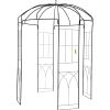 imageVEVOR Birdcage Shape Garden Arch 9 High x 66 Wide Heavy Duty Wrought Iron Arbor Wedding Trellis for Climbing Vines in Outdoor Garden Lawn Backyard Patio BlackBlack