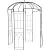 imageVEVOR Birdcage Shape Garden Arch 9 High x 66 Wide Heavy Duty Wrought Iron Arbor Wedding Trellis for Climbing Vines in Outdoor Garden Lawn Backyard Patio BlackBlack