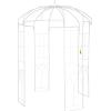 imageVEVOR Birdcage Shape Garden Arch 9 High x 66 Wide Heavy Duty Wrought Iron Arbor Wedding Trellis for Climbing Vines in Outdoor Garden Lawn Backyard Patio BlackWhite