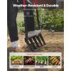 imageVEVOR Broad Fork 5Tine Pitchfork with Dual Fiberglass Handles Heavy Duty Garden Fork Ergonomic UShaped Design Broadfork Hand Tiller Gardening Tool for Composting Transplanting Aeration5TineU