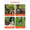 imageVEVOR Broad Fork 5Tine Pitchfork with Dual Fiberglass Handles Heavy Duty Garden Fork Ergonomic UShaped Design Broadfork Hand Tiller Gardening Tool for Composting Transplanting Aeration5Tine