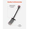 imageVEVOR Broad Fork 5Tine Pitchfork with Dual Fiberglass Handles Heavy Duty Garden Fork Ergonomic UShaped Design Broadfork Hand Tiller Gardening Tool for Composting Transplanting Aeration5Tine