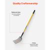 imageVEVOR Broad Fork 5Tine Pitchfork with Dual Fiberglass Handles Heavy Duty Garden Fork Ergonomic UShaped Design Broadfork Hand Tiller Gardening Tool for Composting Transplanting Aeration5Tine
