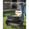 imageVEVOR Broadcast Spreader 60LBS Capacity WalkBehind Push Spreader 098 ft Spreading Width 10 in All Terrain Pneumatic Tires Lawn Spreaders with Hopper Grate for Seed Fertilizer Ice Melt50LB