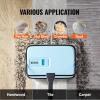 imageVEVOR Carpet Sweeper Manual Floor Sweeper with 300 ml Dustbin Capacity Easy to Empty for Home Office Carpets Pet Hair Dust BlackBlue