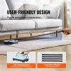 imageVEVOR Carpet Sweeper Manual Floor Sweeper with 300 ml Dustbin Capacity Easy to Empty for Home Office Carpets Pet Hair Dust BlackBlue