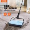 imageVEVOR Carpet Sweeper Manual Floor Sweeper with 300 ml Dustbin Capacity Easy to Empty for Home Office Carpets Pet Hair Dust BlackBlue