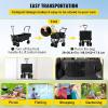 imageVEVOR Collapsible Wagon with Removable Canopy Heavy Duty Folding Beach Wagon with Big Wheels and Adjustable HandlesBlack