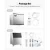 imageVEVOR Commercial Ice Maker Storage Bin 300 LBS Capacity IceBin Commercial Ice Storage Bin with Adjustable AntiSlip Rubber Feet Suitable for Restaurant Hotel and Beverage ShopsWhole Machine