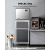 imageVEVOR Commercial Ice Maker Storage Bin 300 LBS Capacity IceBin Commercial Ice Storage Bin with Adjustable AntiSlip Rubber Feet Suitable for Restaurant Hotel and Beverage ShopsIce Maker Unit