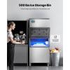 imageVEVOR Commercial Ice Maker Storage Bin 300 LBS Capacity IceBin Commercial Ice Storage Bin with Adjustable AntiSlip Rubber Feet Suitable for Restaurant Hotel and Beverage ShopsWhole Machine