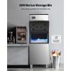 imageVEVOR Commercial Ice Maker Storage Bin 300 LBS Capacity IceBin Commercial Ice Storage Bin with Adjustable AntiSlip Rubber Feet Suitable for Restaurant Hotel and Beverage ShopsWhole Machine