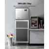 imageVEVOR Commercial Ice Maker Storage Bin 300 LBS Capacity IceBin Commercial Ice Storage Bin with Adjustable AntiSlip Rubber Feet Suitable for Restaurant Hotel and Beverage ShopsIce Maker Unit