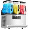 imageVEVOR Commercial Slushy Machine 12Lx3 Triple Tank Frozen Drink Machine 144 Cups Stainless Steel Margarita Smoothie Frozen Drink Maker Slushie Maker for Home Party Restaurants Cafe Bars36L