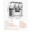 imageVEVOR Commercial Slushy Machine 12Lx3 Triple Tank Frozen Drink Machine 144 Cups Stainless Steel Margarita Smoothie Frozen Drink Maker Slushie Maker for Home Party Restaurants Cafe Bars36L