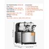 imageVEVOR Commercial Slushy Machine 12Lx3 Triple Tank Frozen Drink Machine 144 Cups Stainless Steel Margarita Smoothie Frozen Drink Maker Slushie Maker for Home Party Restaurants Cafe Bars08 Gal x 2  3 L x 2