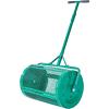 imageVEVOR Compost Spreader 244256quot Height Adjustable Handle 24quot Wide Lawn and Garden Peat Moss Roller with Side Latches Powder Coated Steel Mesh Basket for Spreading Manure Topsoil BlackGreen