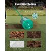 imageVEVOR Compost Spreader 244256quot Height Adjustable Handle 24quot Wide Lawn and Garden Peat Moss Roller with Side Latches Powder Coated Steel Mesh Basket for Spreading Manure Topsoil BlackGreen