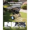 imageVEVOR Compost Spreader 244256quot Height Adjustable Handle 24quot Wide Lawn and Garden Peat Moss Roller with Side Latches Powder Coated Steel Mesh Basket for Spreading Manure Topsoil BlackBlack