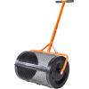 imageVEVOR Compost Spreader 244256quot Height Adjustable Handle 24quot Wide Lawn and Garden Peat Moss Roller with Side Latches Powder Coated Steel Mesh Basket for Spreading Manure Topsoil BlackBlack