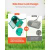 imageVEVOR Compost Spreader 244256quot Height Adjustable Handle 24quot Wide Lawn and Garden Peat Moss Roller with Side Latches Powder Coated Steel Mesh Basket for Spreading Manure Topsoil BlackGreen