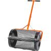 imageVEVOR Compost Spreader 244256quot Height Adjustable Handle 24quot Wide Lawn and Garden Peat Moss Roller with Side Latches Powder Coated Steel Mesh Basket for Spreading Manure Topsoil BlackBlack
