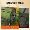 imageVEVOR Compost Spreader 244256quot Height Adjustable Handle 24quot Wide Lawn and Garden Peat Moss Roller with Side Latches Powder Coated Steel Mesh Basket for Spreading Manure Topsoil BlackBlack