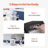 imageVEVOR Countertop Ice Maker 9 Cubes Ready in 6 Mins 26lbs in 24Hrs SelfCleaning Portable Ice Maker with Ice Scoop and Basket Ice Machine with 2 Sizes Bullet Ice for Home Kitchen Office Bar Party26lbsStainless Steel Body