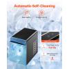 imageVEVOR Countertop Ice Maker 9 Cubes Ready in 6 Mins 26lbs in 24Hrs SelfCleaning Portable Ice Maker with Ice Scoop and Basket Ice Machine with 2 Sizes Bullet Ice for Home Kitchen Office Bar Party37lbsauto refill