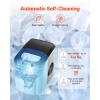 imageVEVOR Countertop Ice Maker 9 Cubes Ready in 6 Mins 26lbs in 24Hrs SelfCleaning Portable Ice Maker with Ice Scoop and Basket Ice Machine with 2 Sizes Bullet Ice for Home Kitchen Office Bar Party33LBS