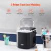 imageVEVOR Countertop Ice Maker 9 Cubes Ready in 6 Mins 26lbs in 24Hrs SelfCleaning Portable Ice Maker with Ice Scoop and Basket Ice Machine with 2 Sizes Bullet Ice for Home Kitchen Office Bar Party26lbs