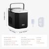 imageVEVOR Countertop Ice Maker 9 Cubes Ready in 6 Mins 26lbs in 24Hrs SelfCleaning Portable Ice Maker with Ice Scoop and Basket Ice Machine with 2 Sizes Bullet Ice for Home Kitchen Office Bar Party26lbs