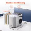 imageVEVOR Countertop Ice Maker 9 Cubes Ready in 6 Mins 26lbs in 24Hrs SelfCleaning Portable Ice Maker with Ice Scoop and Basket Ice Machine with 2 Sizes Bullet Ice for Home Kitchen Office Bar Party26lbsStainless Steel Body