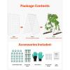 imageVEVOR Cucumber Trellis for Climbing Plants39quot H x 32quot W Foldable Cucumber Trellis Set with Twist Ties Metal Garden Trellis for Raised Bed Outdoor Plant Grow Support for Tomato Vegetable2 Pack35 W x 55 L