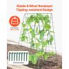 imageVEVOR Cucumber Trellis for Climbing Plants39quot H x 32quot W Foldable Cucumber Trellis Set with Twist Ties Metal Garden Trellis for Raised Bed Outdoor Plant Grow Support for Tomato Vegetable2 Pack46 W x 32 L