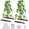 imageVEVOR Cucumber Trellis for Climbing Plants39quot H x 32quot W Foldable Cucumber Trellis Set with Twist Ties Metal Garden Trellis for Raised Bed Outdoor Plant Grow Support for Tomato Vegetable2 Pack39 W x 32 L