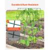 imageVEVOR Cucumber Trellis for Climbing Plants39quot H x 32quot W Foldable Cucumber Trellis Set with Twist Ties Metal Garden Trellis for Raised Bed Outdoor Plant Grow Support for Tomato Vegetable2 Pack46 W x 32 L