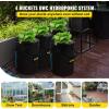 imageVEVOR DWC Hydroponic System 5 Gallon 8 Buckets Deep Water Culture Growing Bucket Hydroponics Grow Kit with Pump Air Stone and Water Level Device for IndoorOutdoor Leafy Vegetables4 Buckets