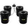 imageVEVOR DWC Hydroponic System 5 Gallon 8 Buckets Deep Water Culture Growing Bucket Hydroponics Grow Kit with Pump Air Stone and Water Level Device for IndoorOutdoor Leafy Vegetables4 Buckets