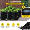 imageVEVOR DWC Hydroponic System 5 Gallon 8 Buckets Deep Water Culture Growing Bucket Hydroponics Grow Kit with Pump Air Stone and Water Level Device for IndoorOutdoor Leafy Vegetables8 Buckets