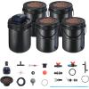 imageVEVOR DWC Hydroponic System 5 Gallon 8 Buckets Deep Water Culture Growing Bucket Hydroponics Grow Kit with Pump Air Stone and Water Level Device for IndoorOutdoor Leafy Vegetables4 Buckets1 Reservoir