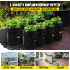 imageVEVOR DWC Hydroponic System 5 Gallon 8 Buckets Deep Water Culture Growing Bucket Hydroponics Grow Kit with Pump Air Stone and Water Level Device for IndoorOutdoor Leafy Vegetables8 Buckets