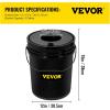 imageVEVOR DWC Hydroponic System 5 Gallon 8 Buckets Deep Water Culture Growing Bucket Hydroponics Grow Kit with Pump Air Stone and Water Level Device for IndoorOutdoor Leafy Vegetables8 Buckets