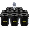 imageVEVOR DWC Hydroponic System 5 Gallon 8 Buckets Deep Water Culture Growing Bucket Hydroponics Grow Kit with Pump Air Stone and Water Level Device for IndoorOutdoor Leafy Vegetables8 Buckets